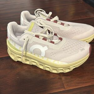 On Running Women's Cream and Yellow Sneakers